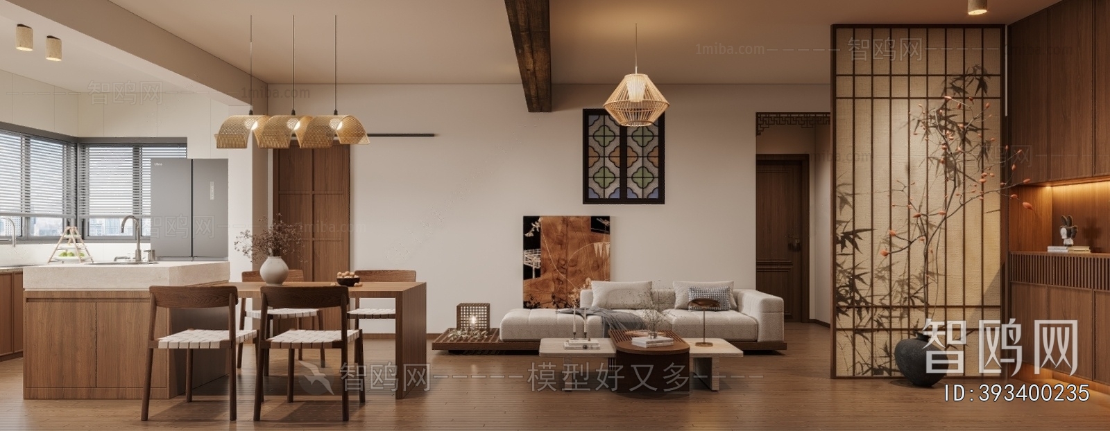 New Chinese Style A Living Room