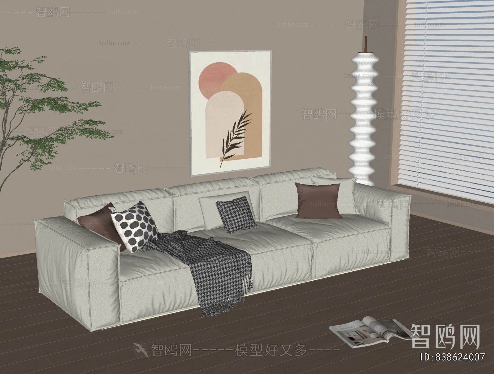 Modern Three-seat Sofa