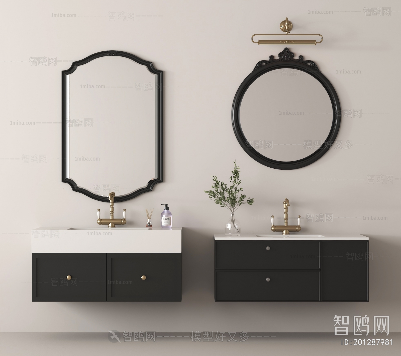 French Style Bathroom Cabinet