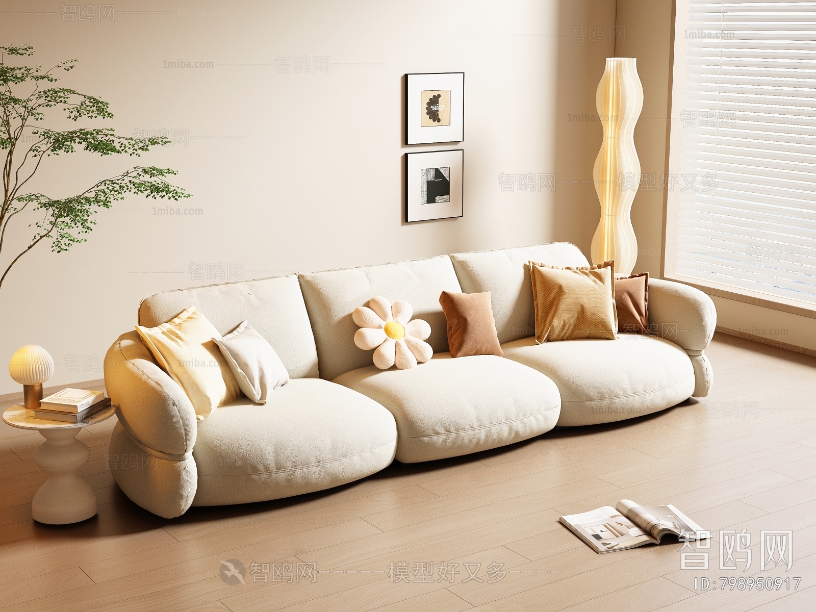 Modern Three-seat Sofa
