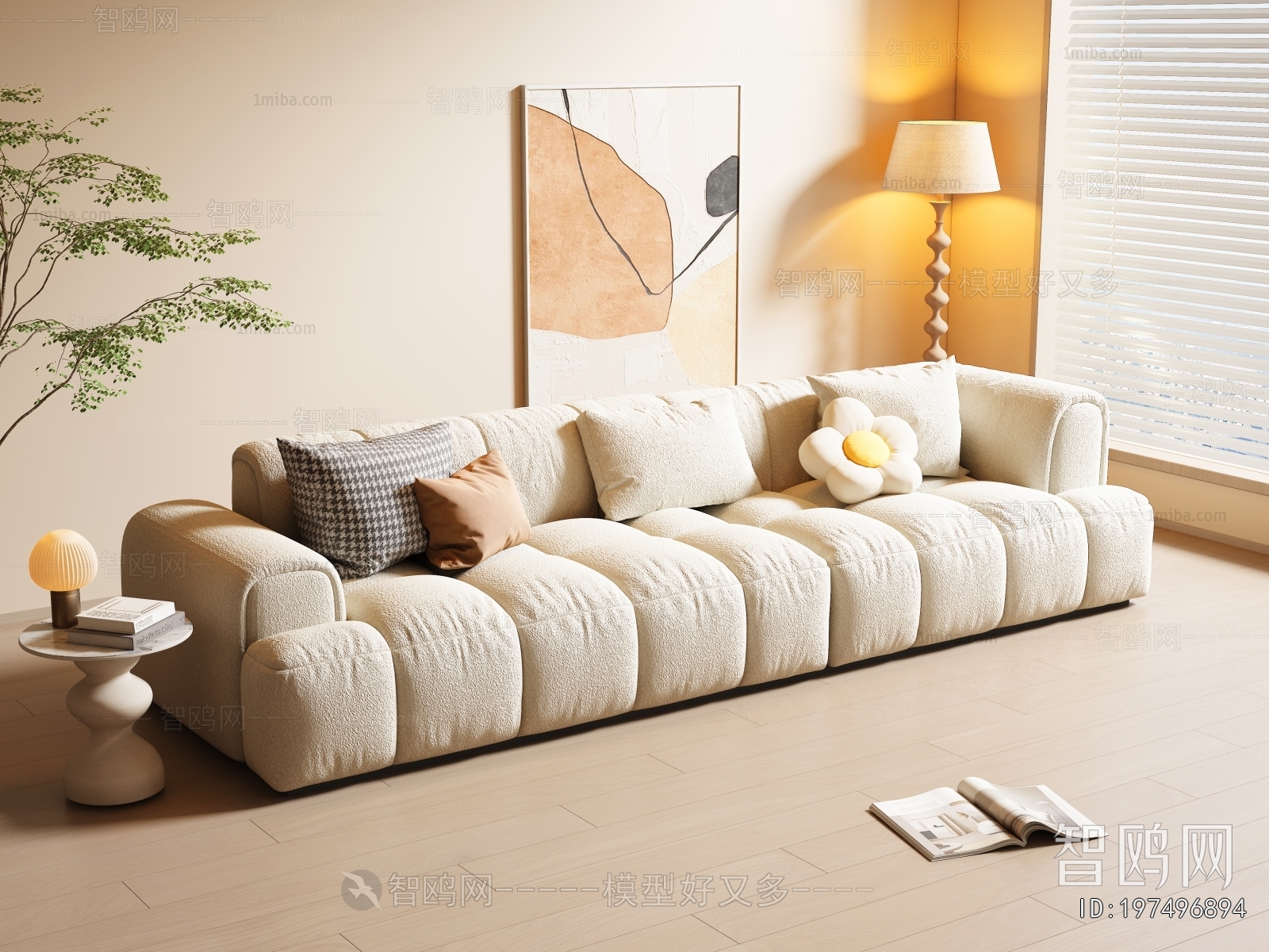 Modern Three-seat Sofa