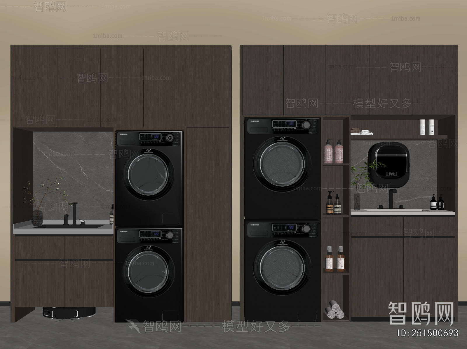 Modern Laundry Cabinet