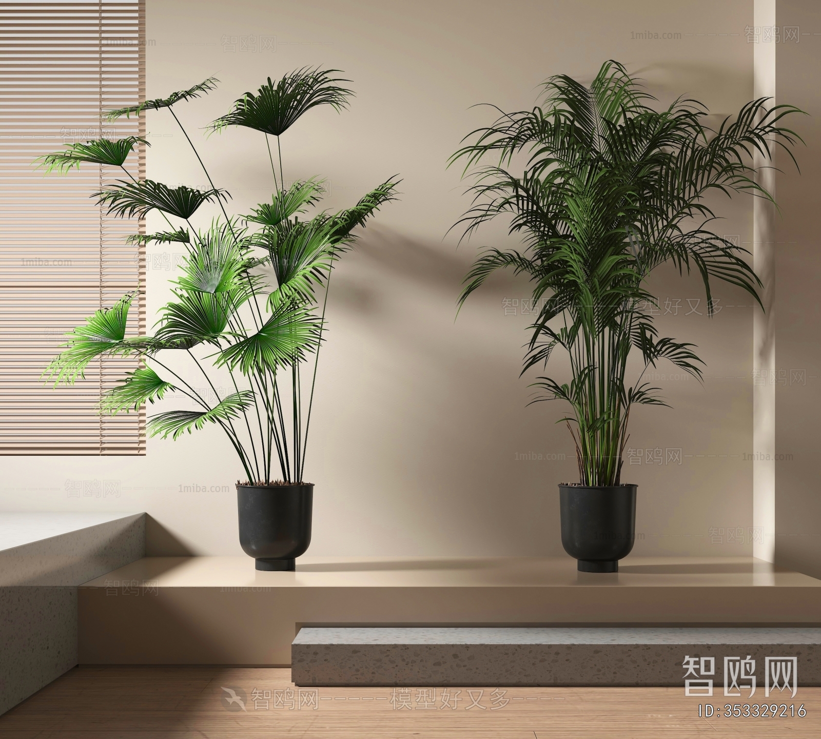 Modern Ground Green Plant Potted Plants