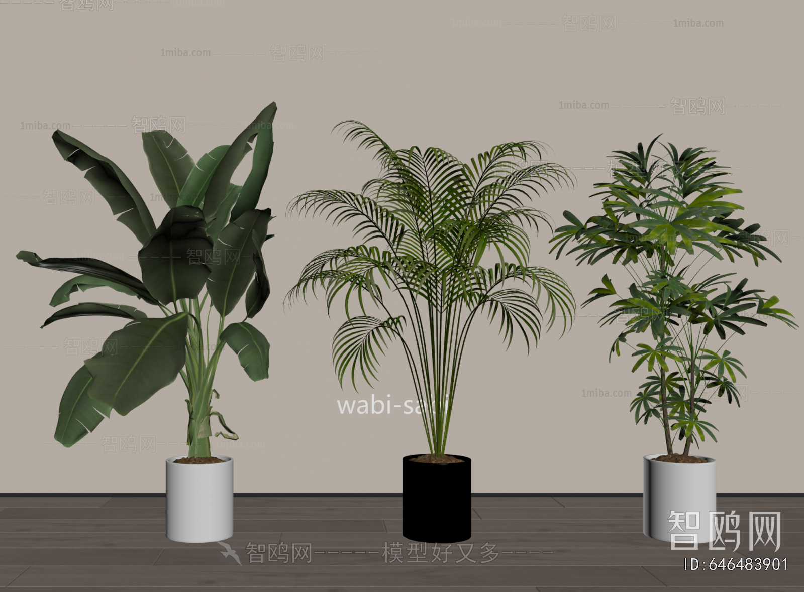 Modern Ground Green Plant Potted Plants