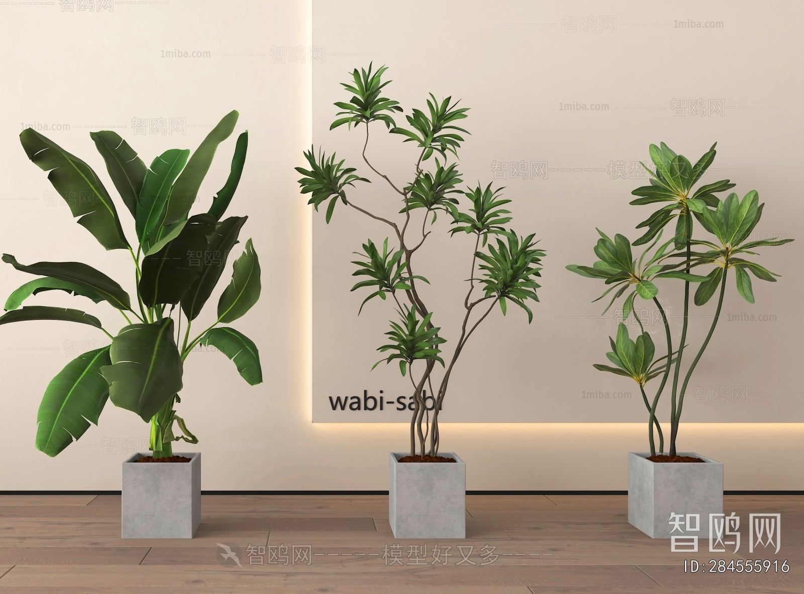 Modern Ground Green Plant Potted Plants
