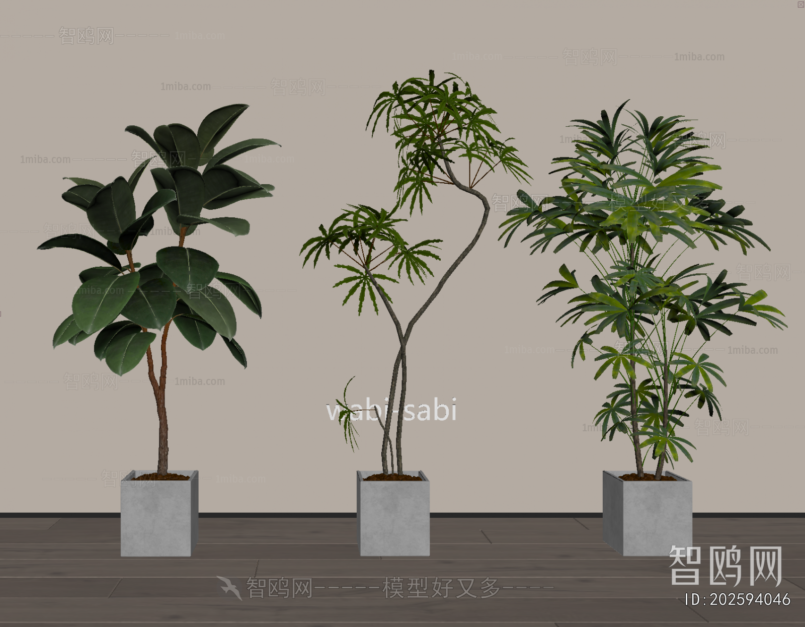 Modern Ground Green Plant Potted Plants