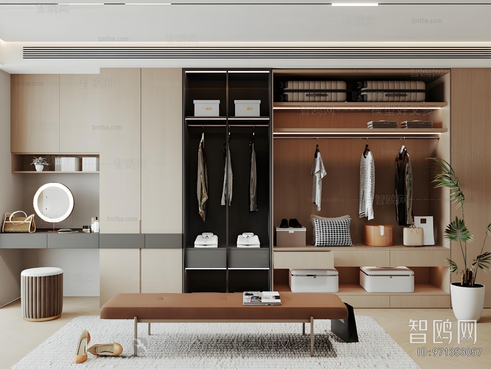 Modern Clothes Storage Area