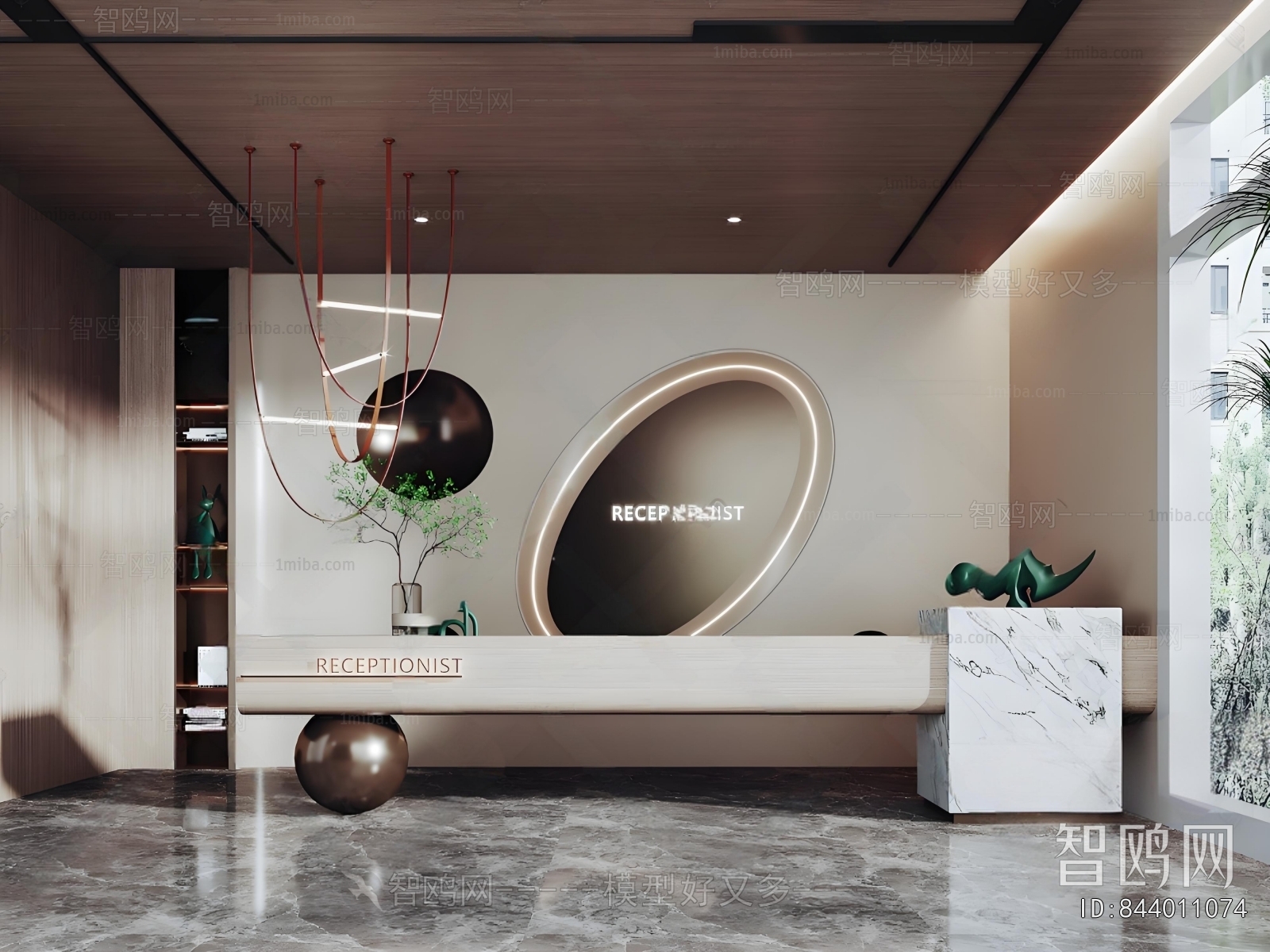 Modern Office Reception Desk