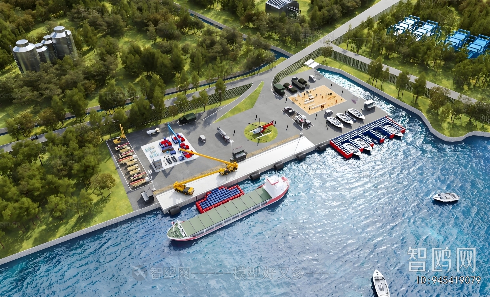 Modern Architectural Bird's-eye View Planning