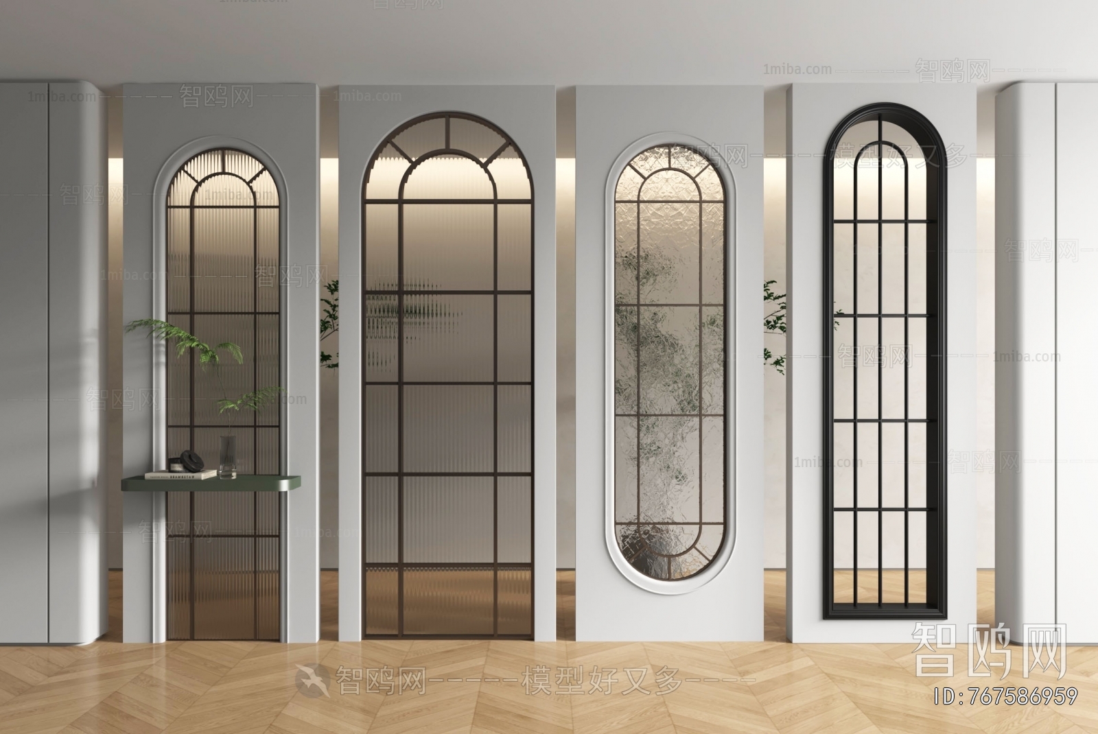 French Style Glass Screen Partition