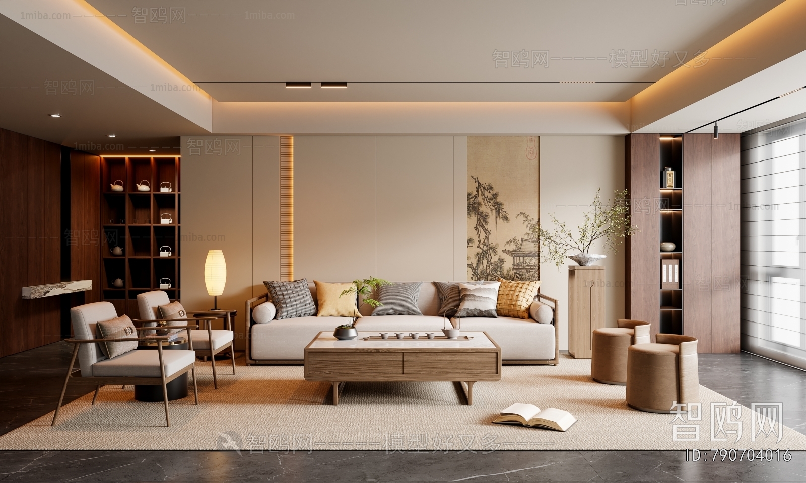 New Chinese Style A Living Room