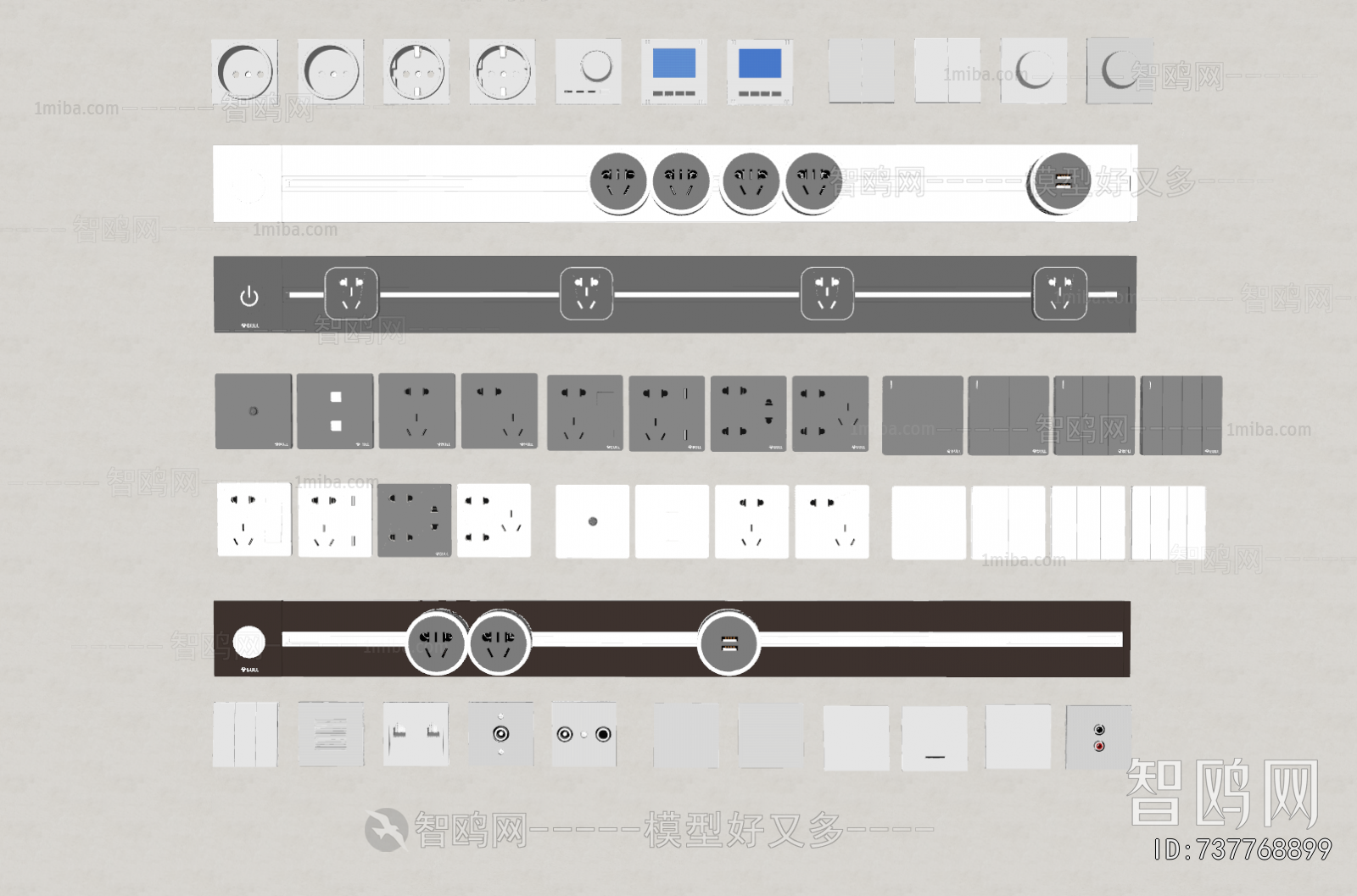 Modern Switch Socket Panel