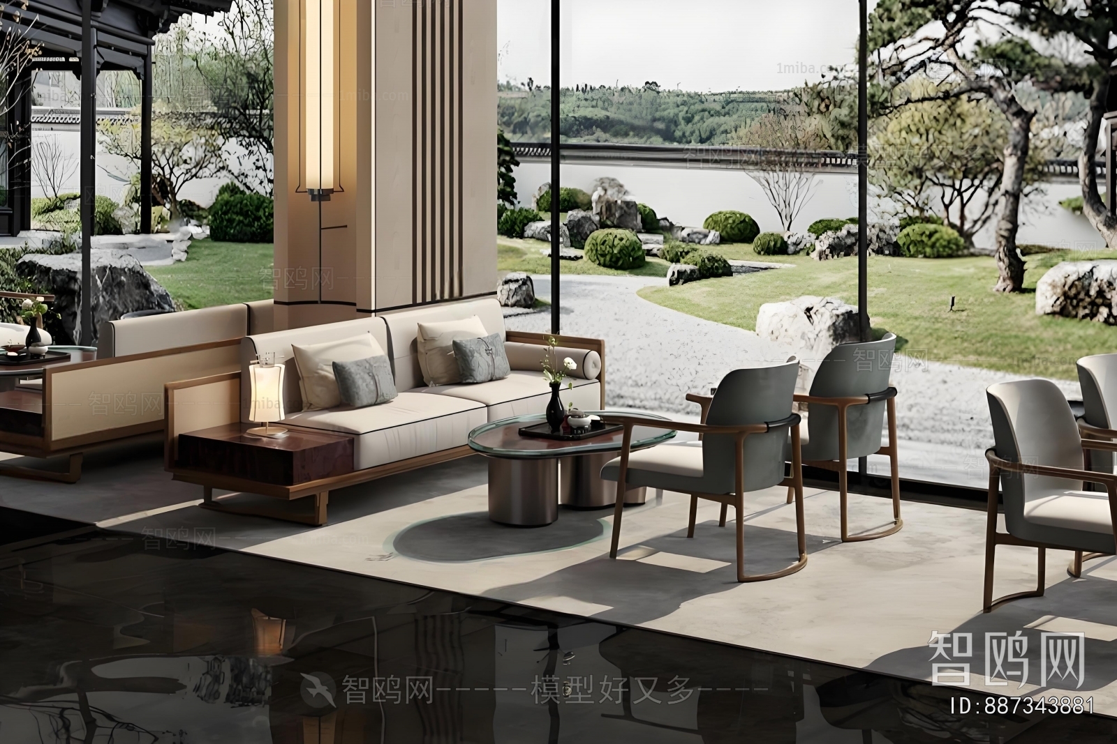 New Chinese Style Sofa Combination