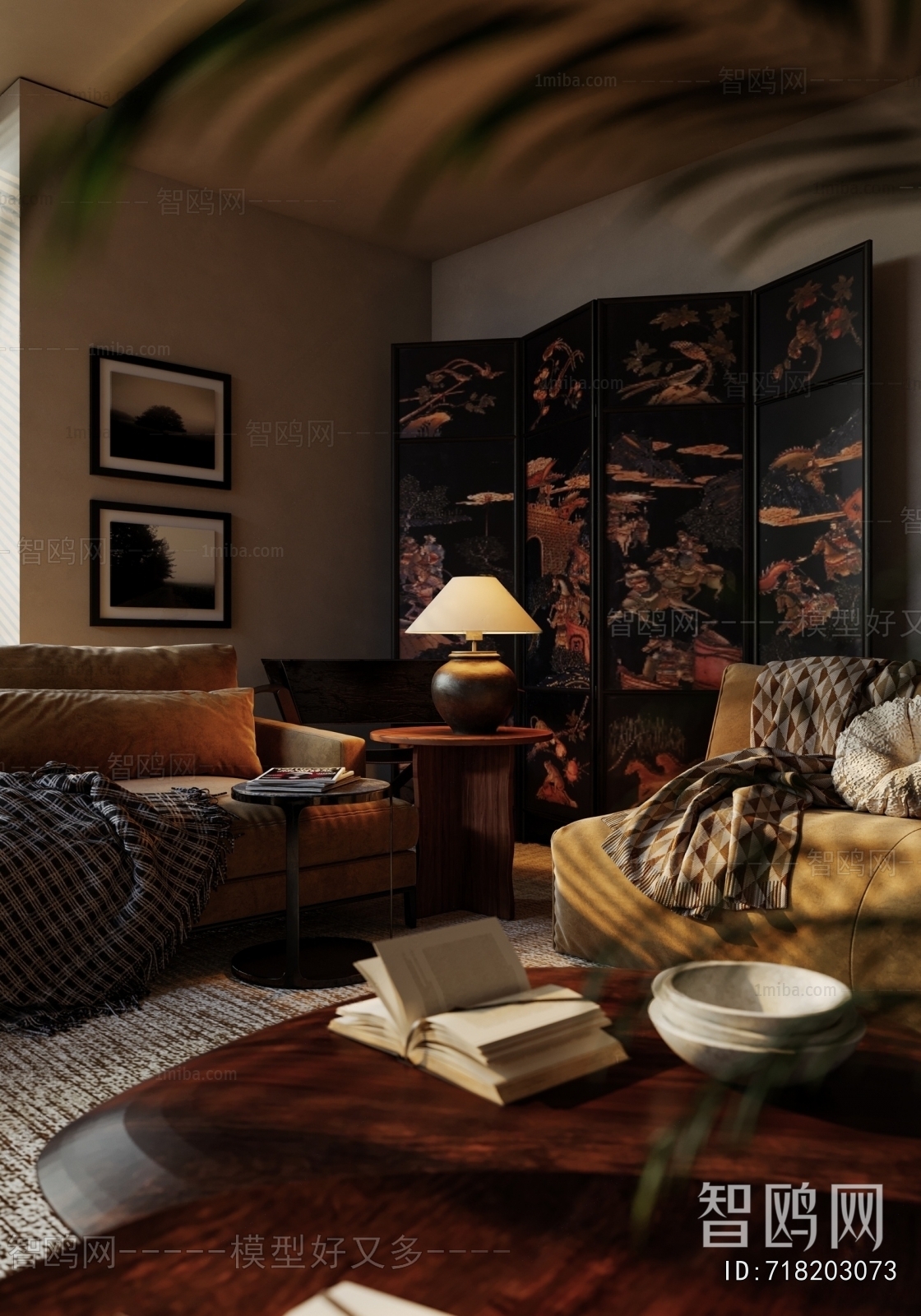 New Chinese Style A Living Room