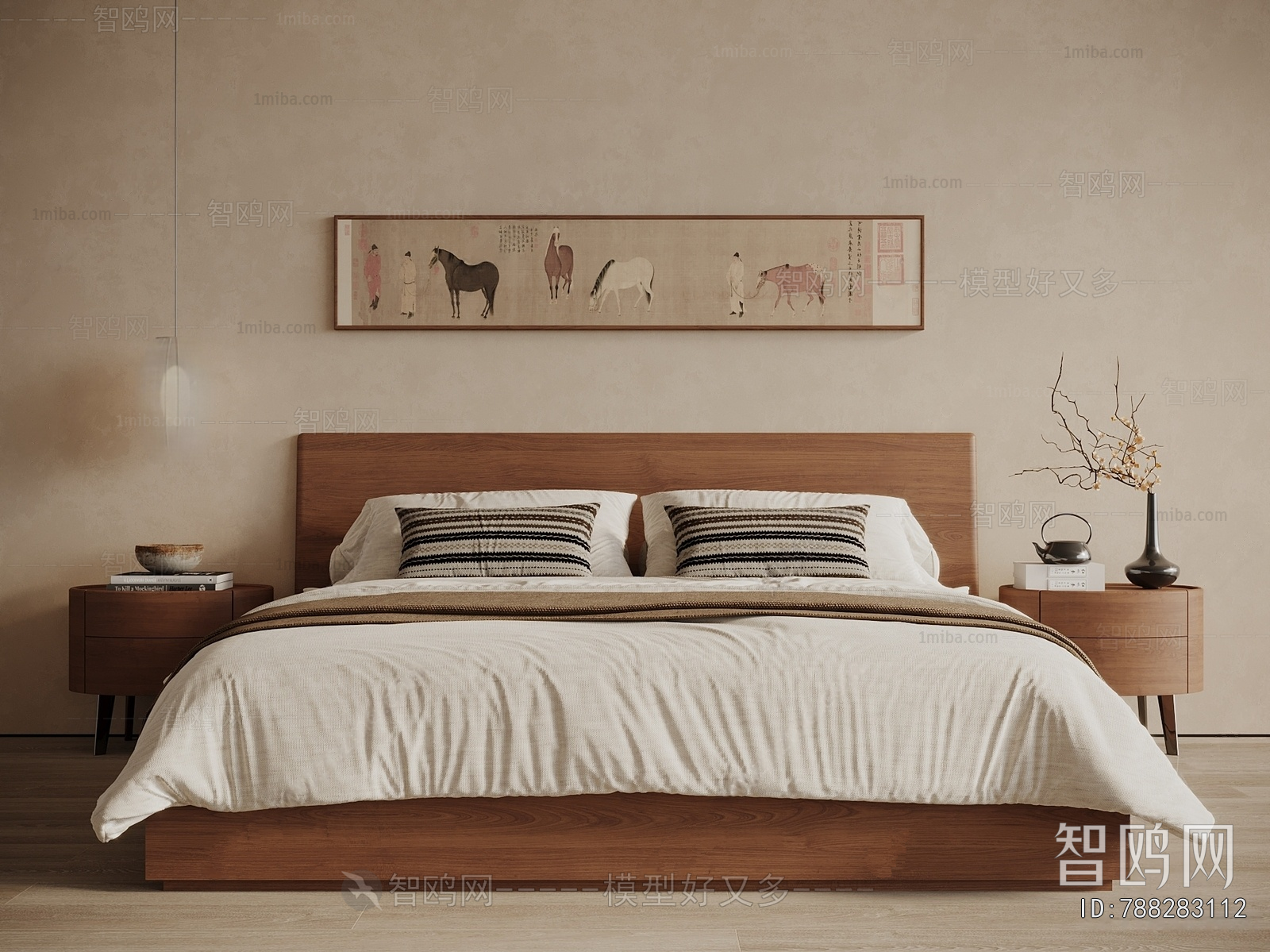 New Chinese Style Double Bed