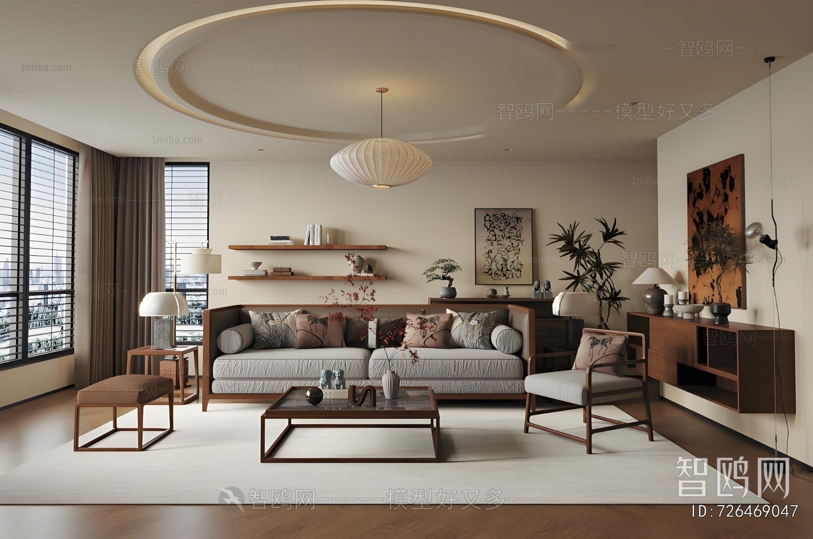 New Chinese Style A Living Room