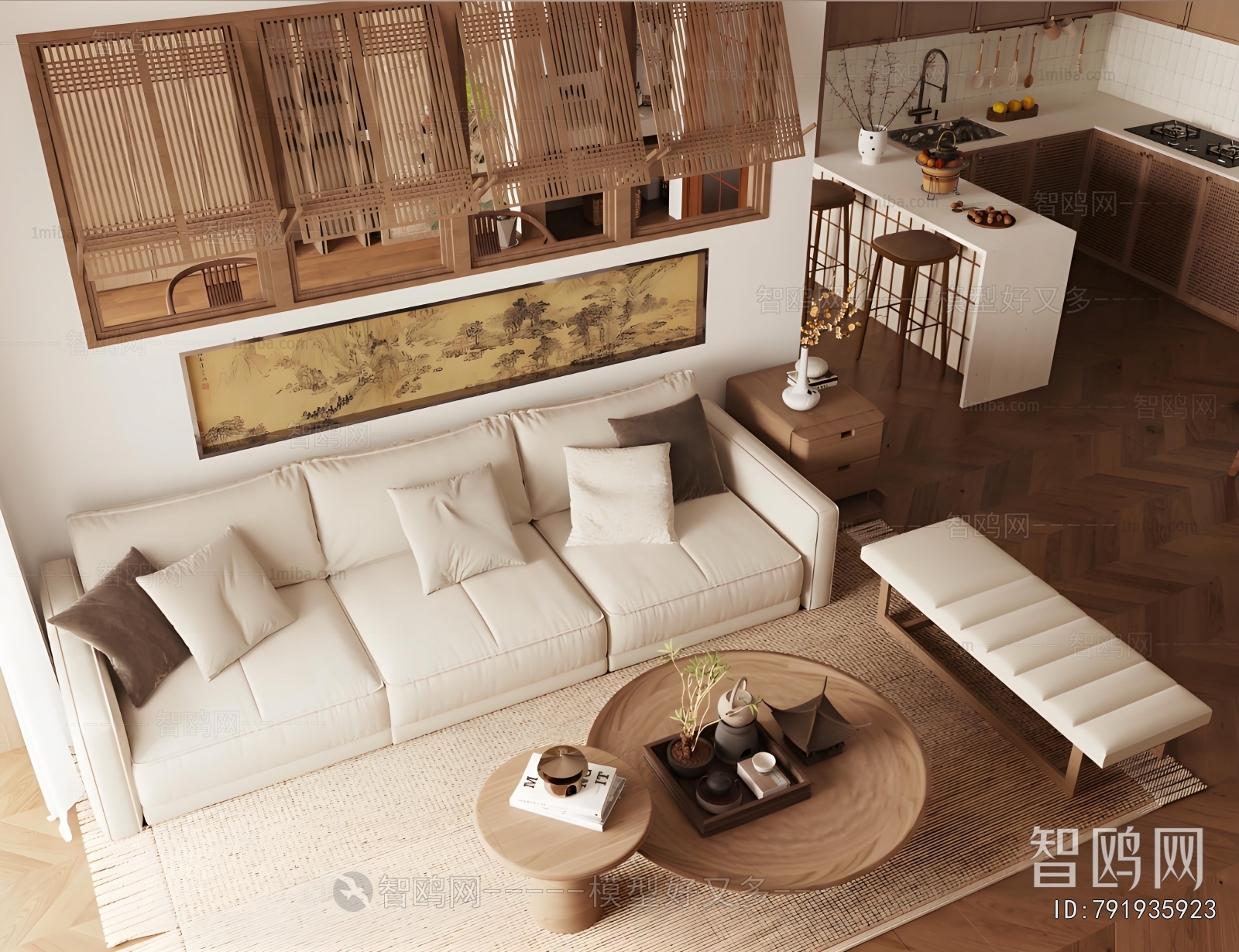 New Chinese Style Sofa Combination