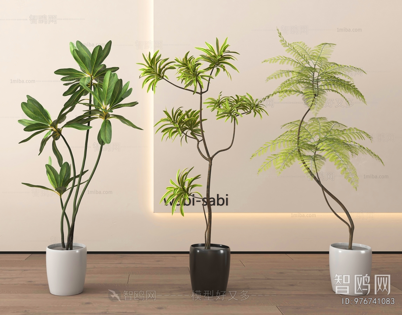 Modern Ground Green Plant Potted Plants