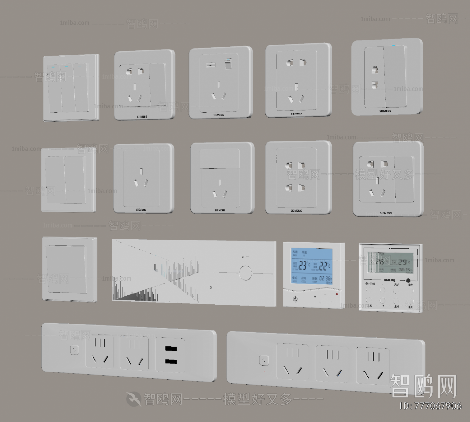 Modern Switch Socket Panel