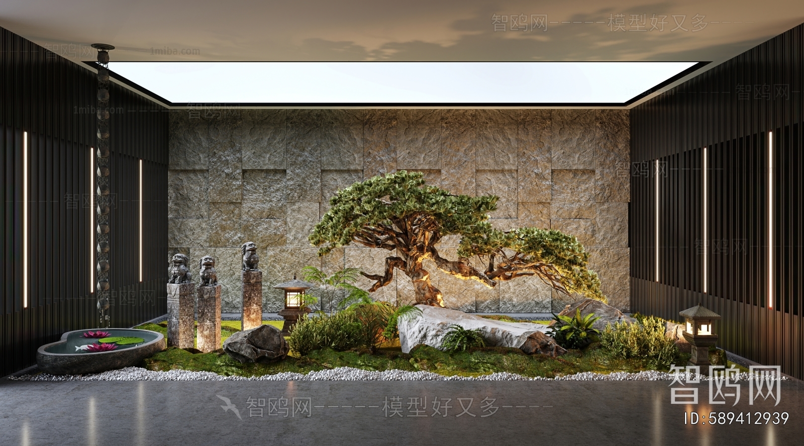 New Chinese Style Plant Landscaping