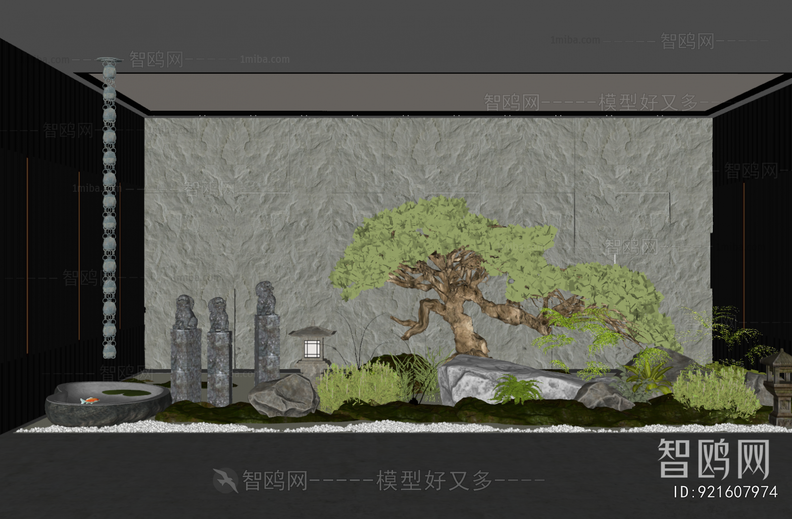 New Chinese Style Plant Landscaping