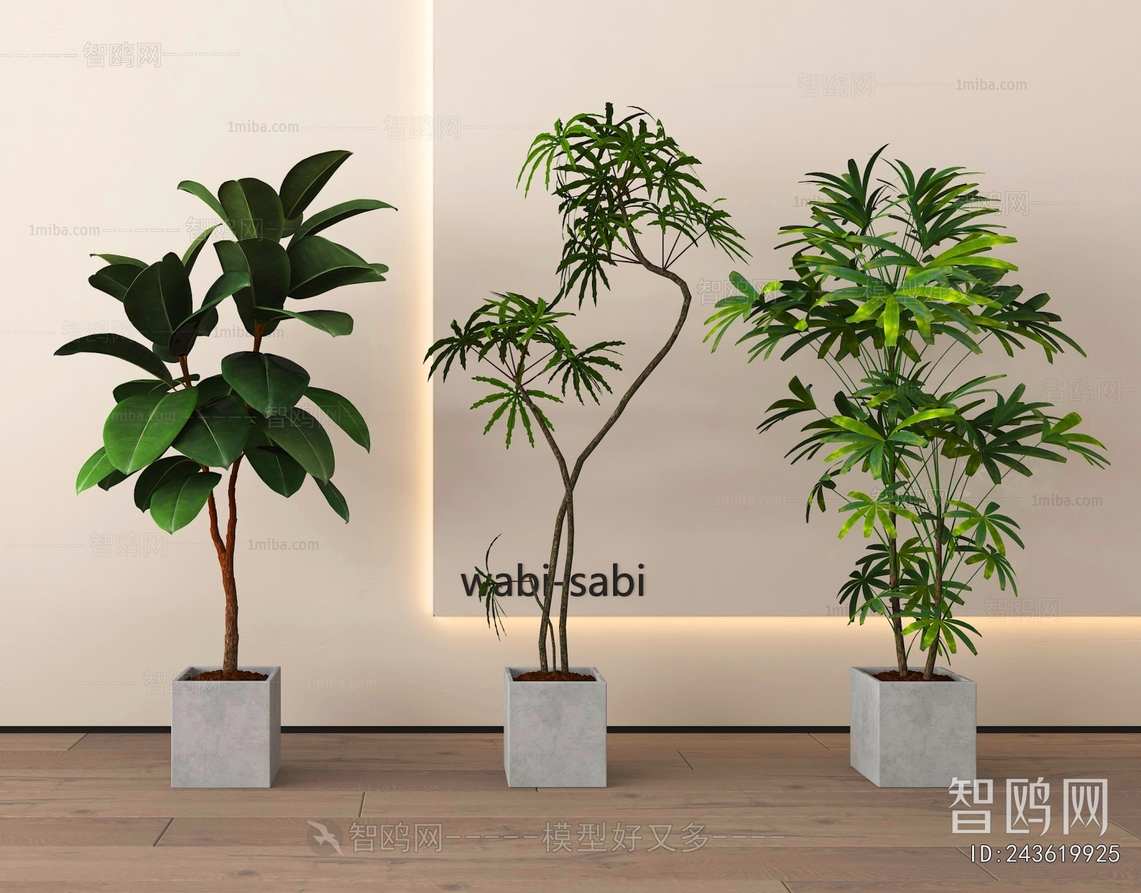 Modern Ground Green Plant Potted Plants