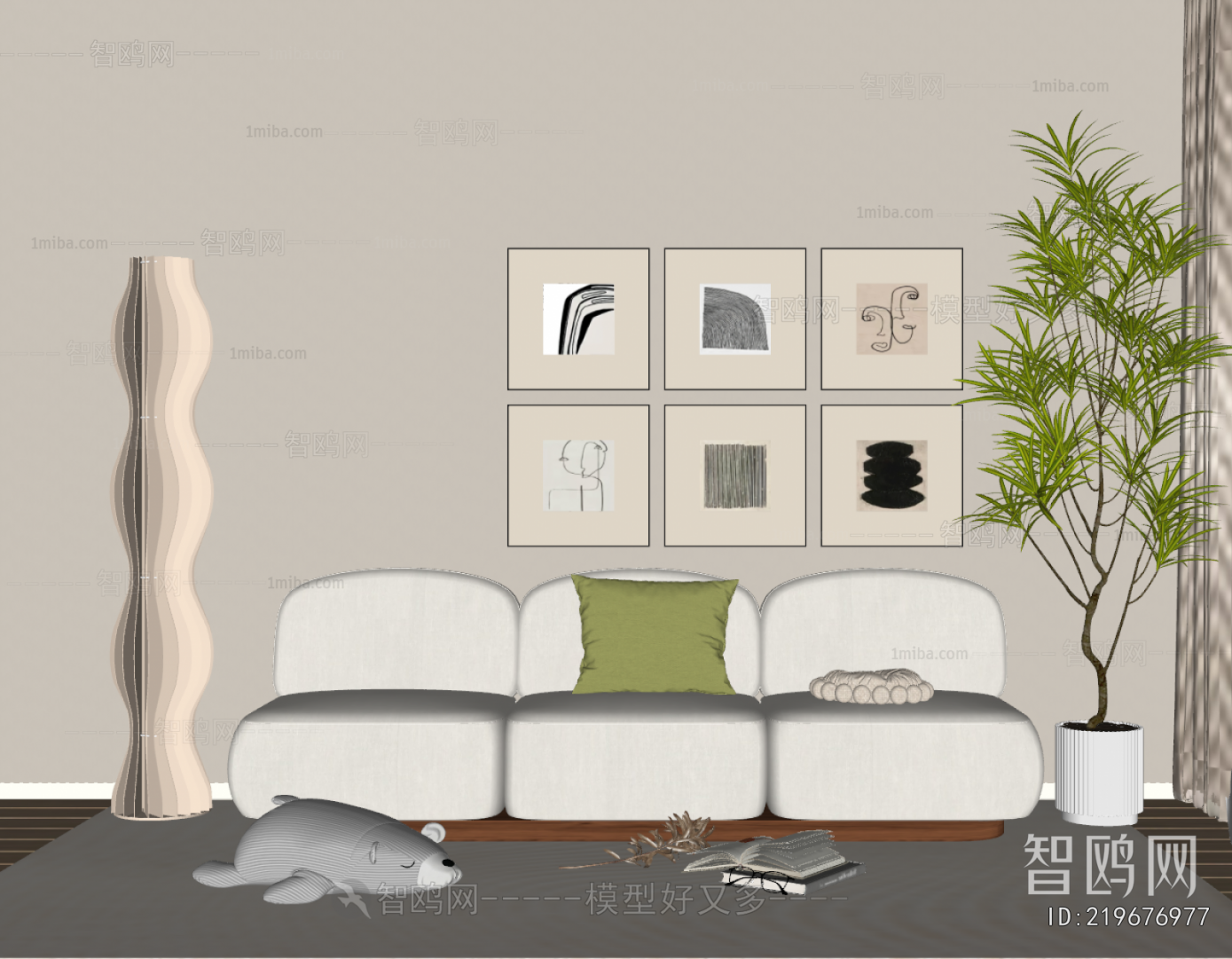 Modern Three-seat Sofa