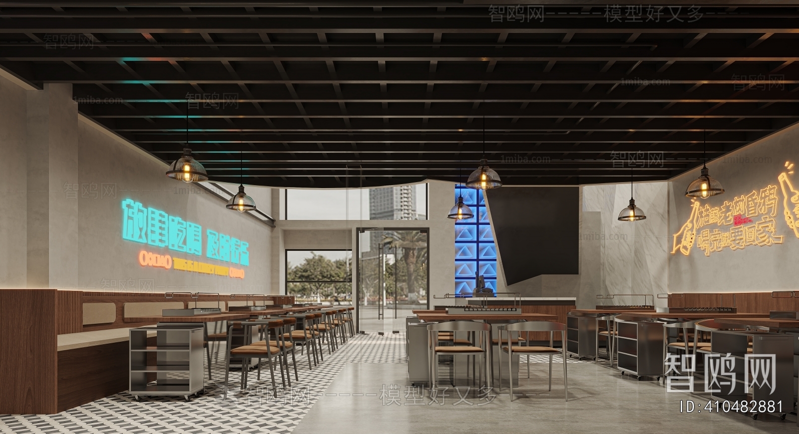 Industrial Style Barbecue Restaurant