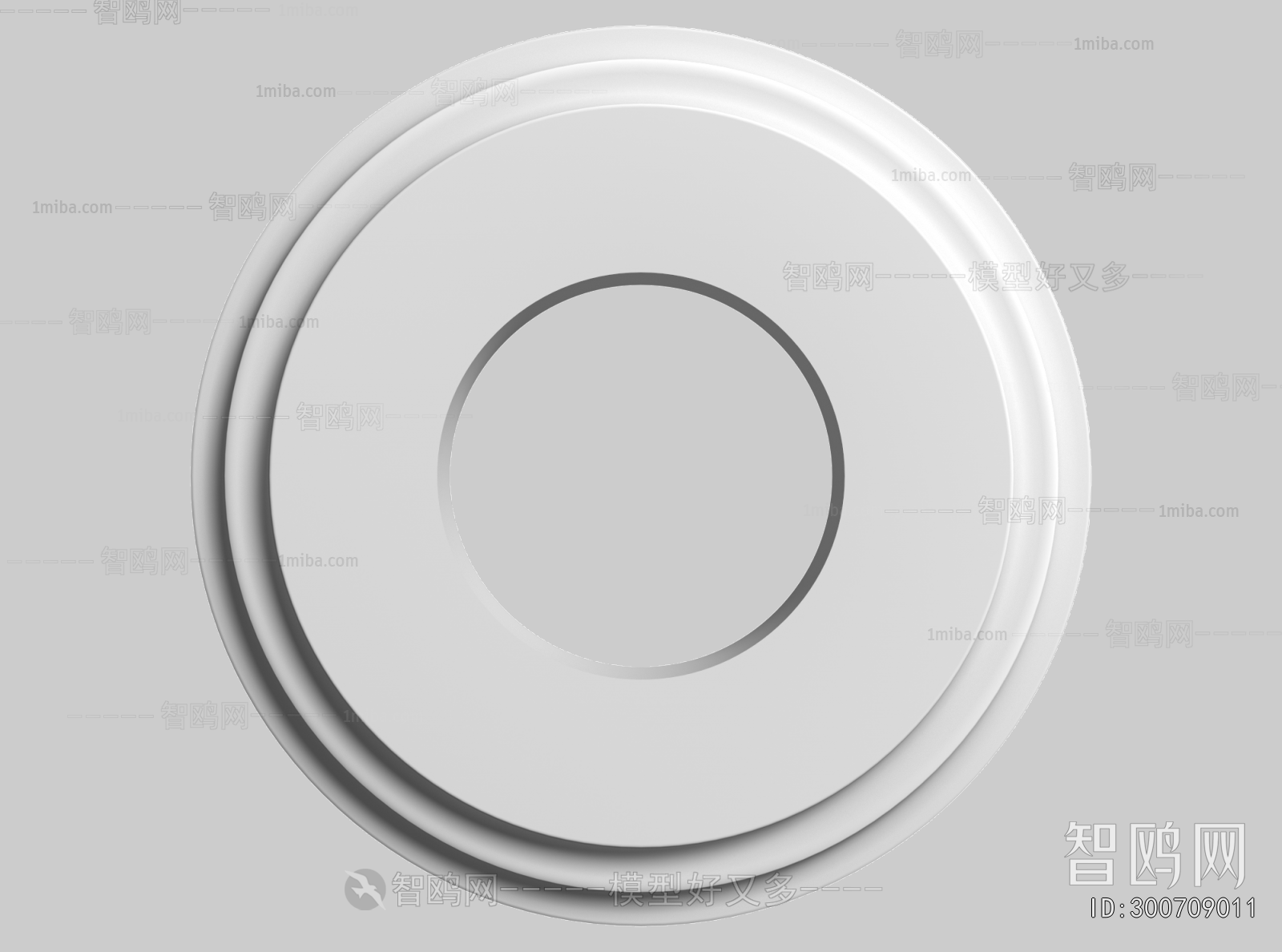 French Style Plaster Carved Top Plate