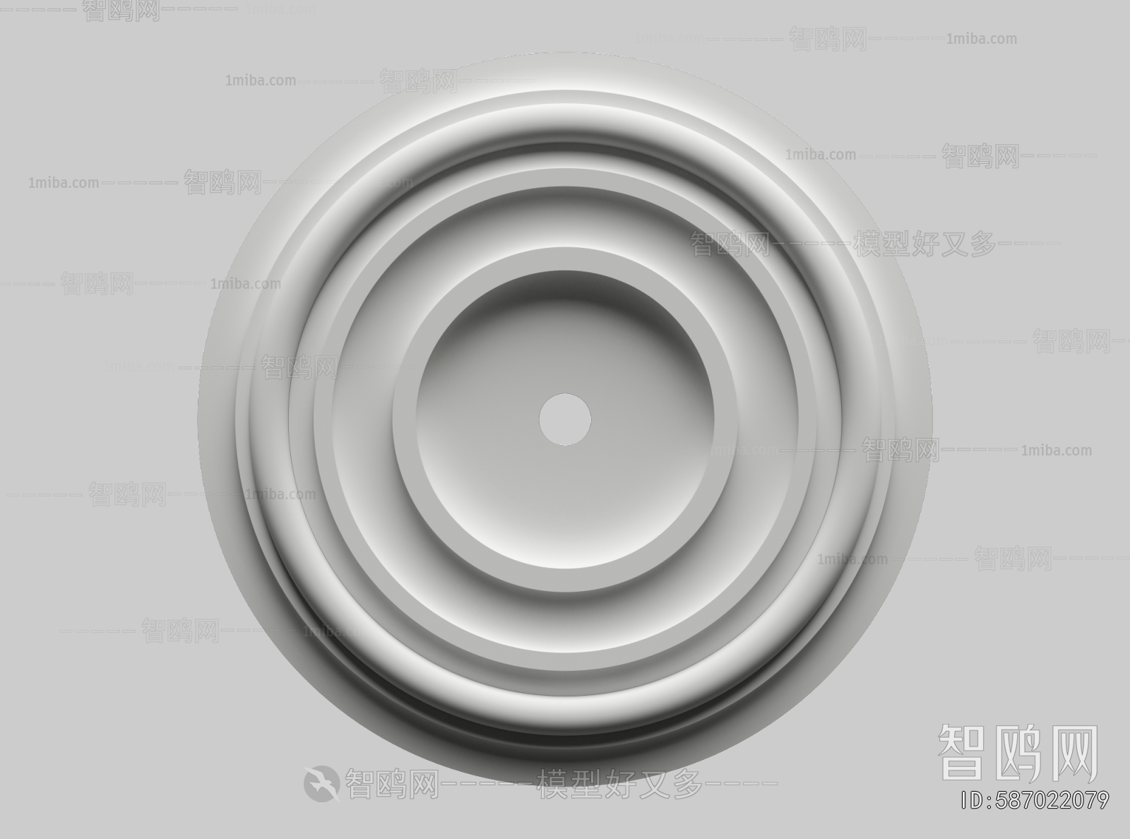 European Style Plaster Carved Top Plate