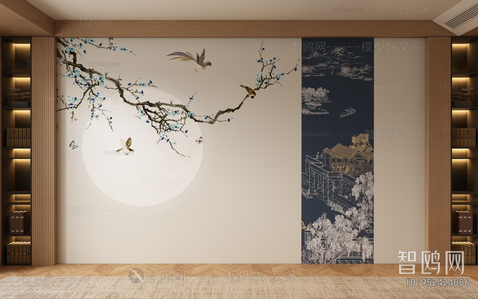 New Chinese Style TV Wall