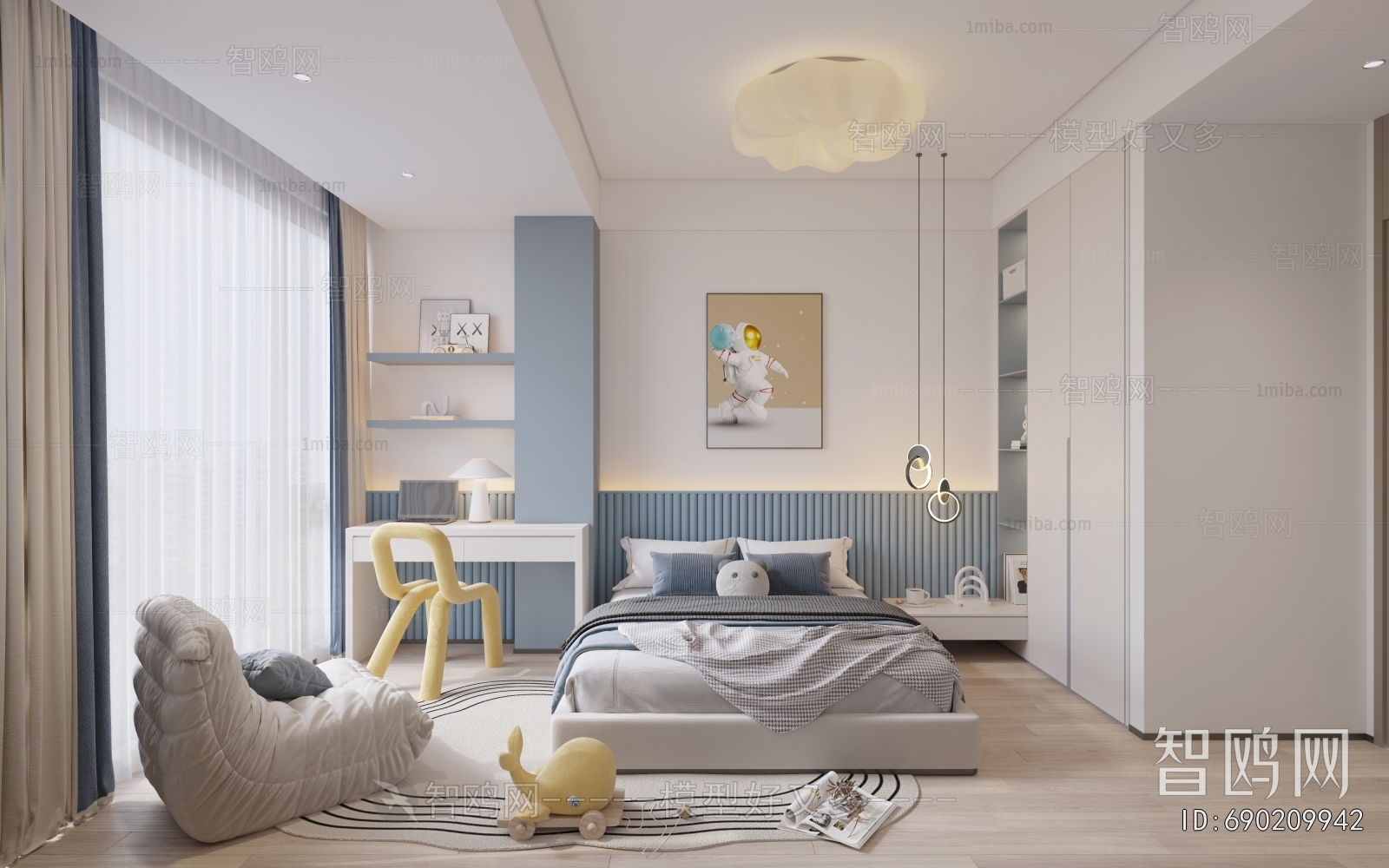 Modern Boy's Room And Son's Room