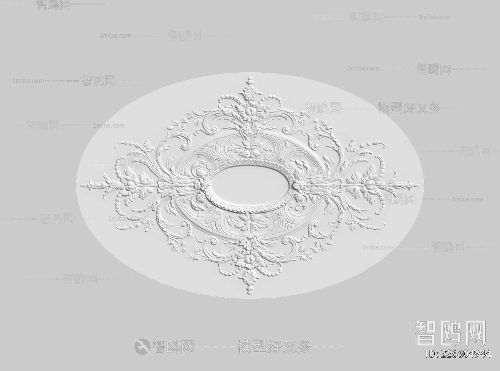 French Style Plaster Carved Top Plate