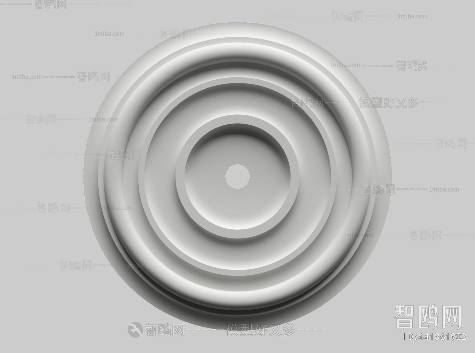 European Style Plaster Carved Top Plate