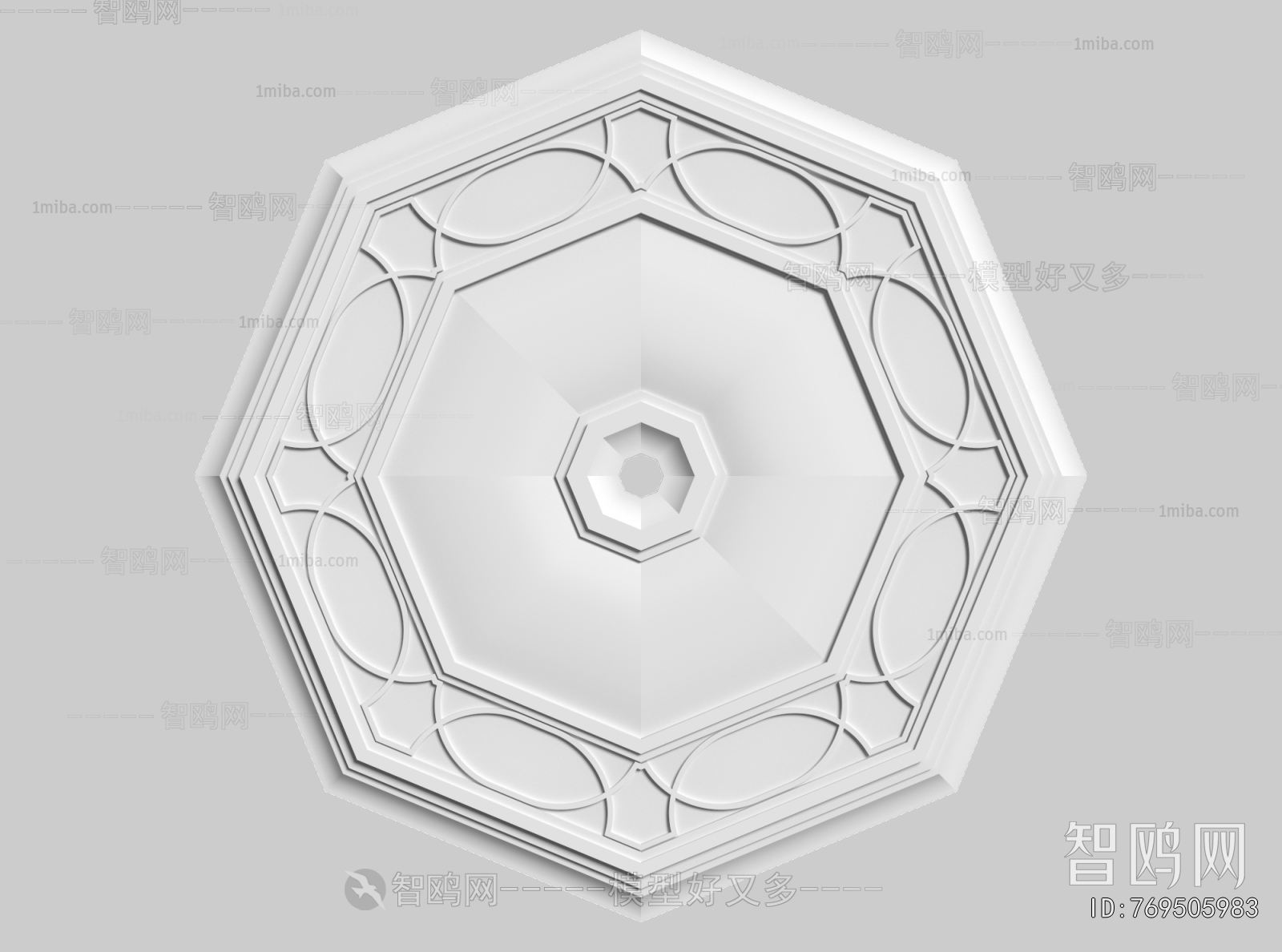 French Style Plaster Carved Top Plate