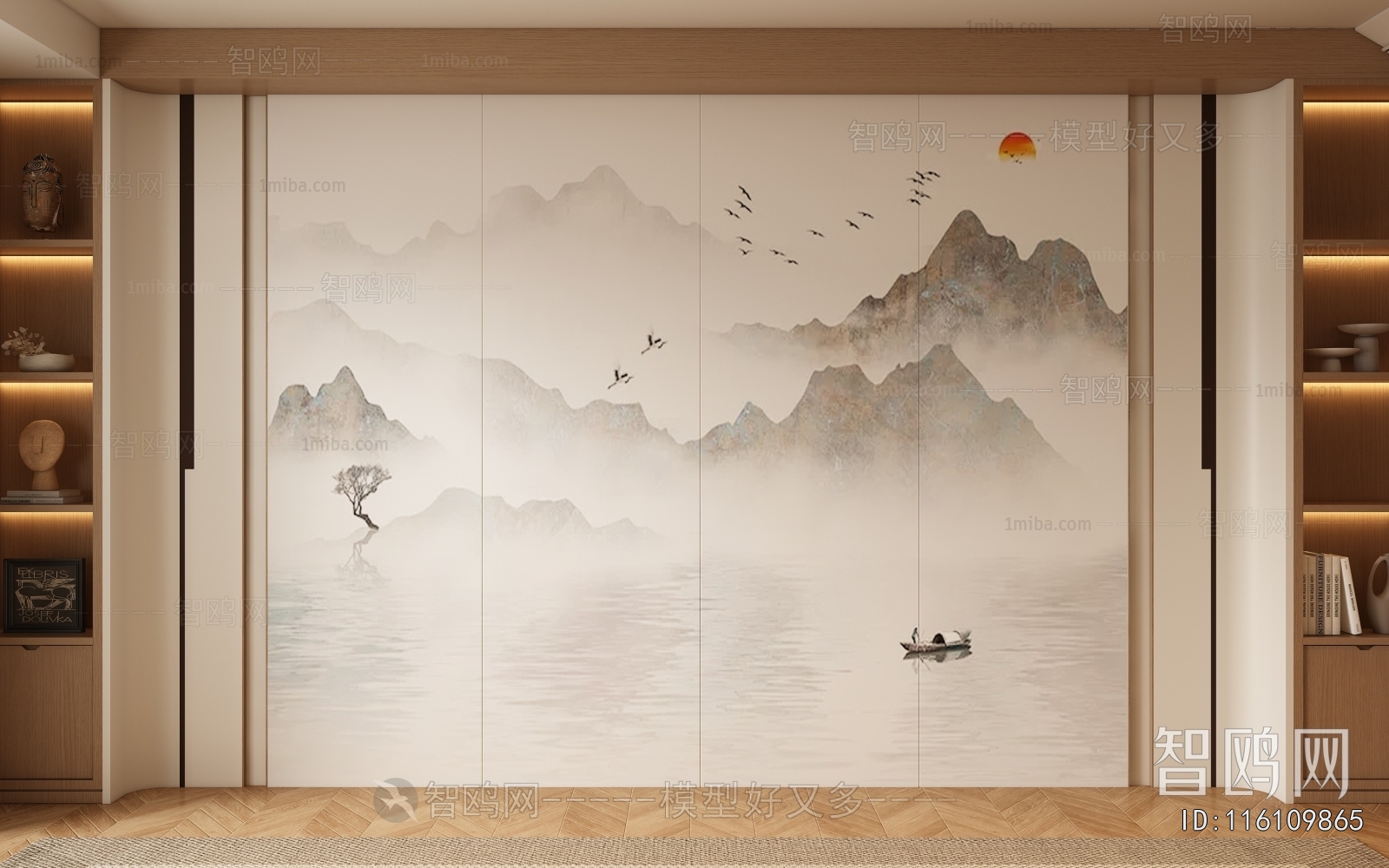 New Chinese Style TV Wall