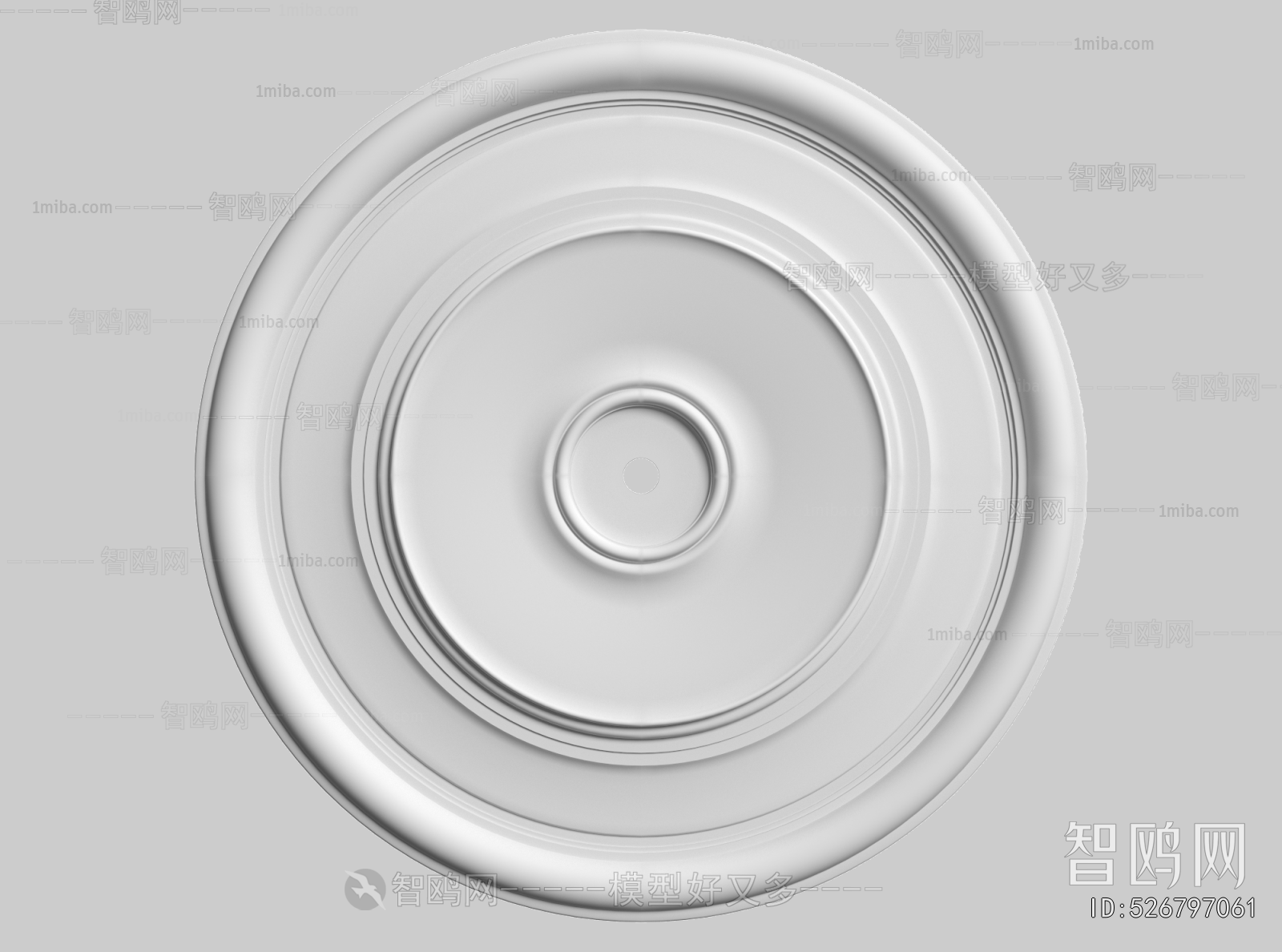 French Style Plaster Carved Top Plate