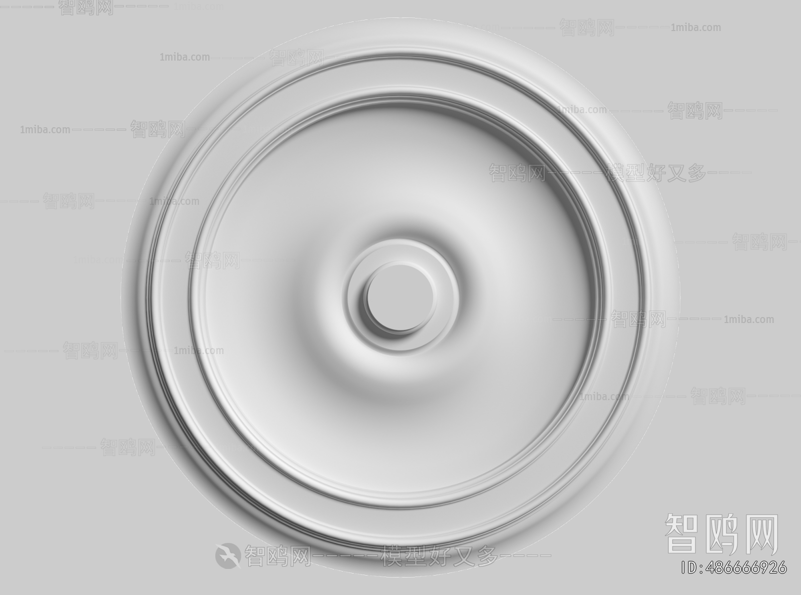 French Style Plaster Carved Top Plate