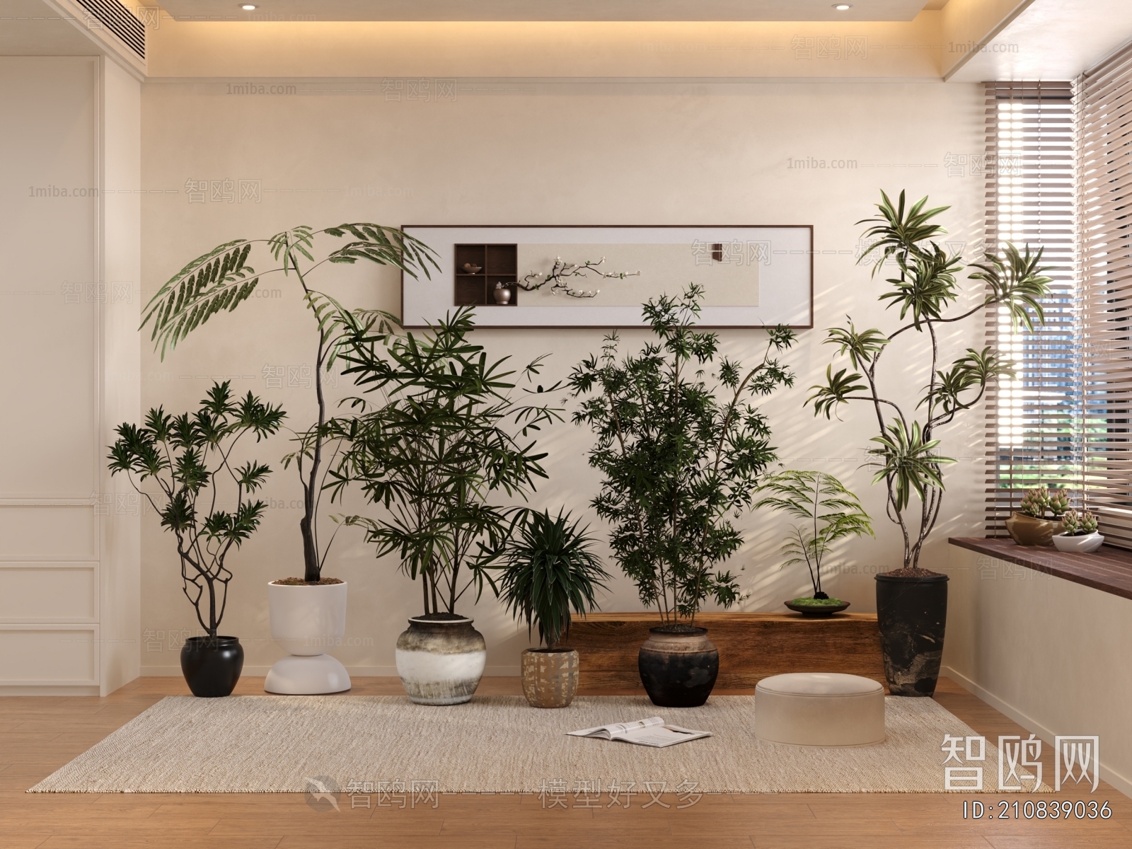 New Chinese Style Ground Green Plant Potted Plants