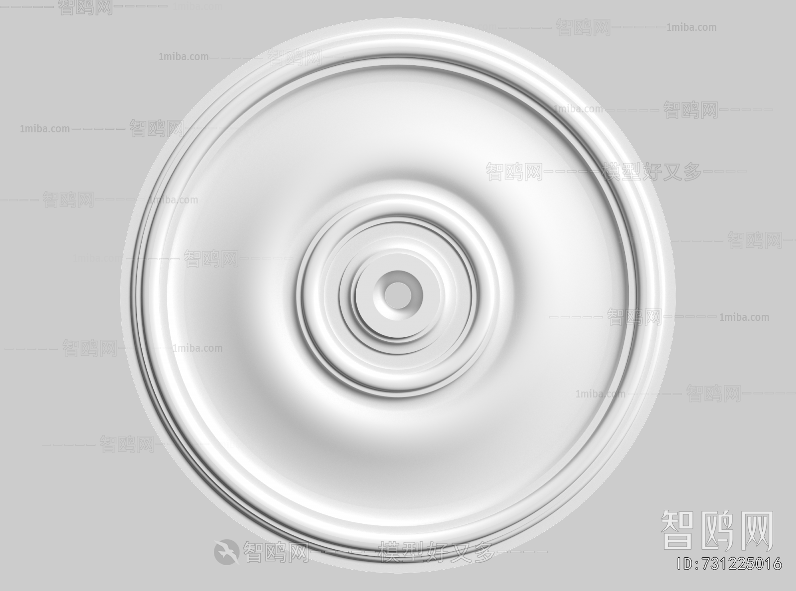 European Style Plaster Carved Top Plate