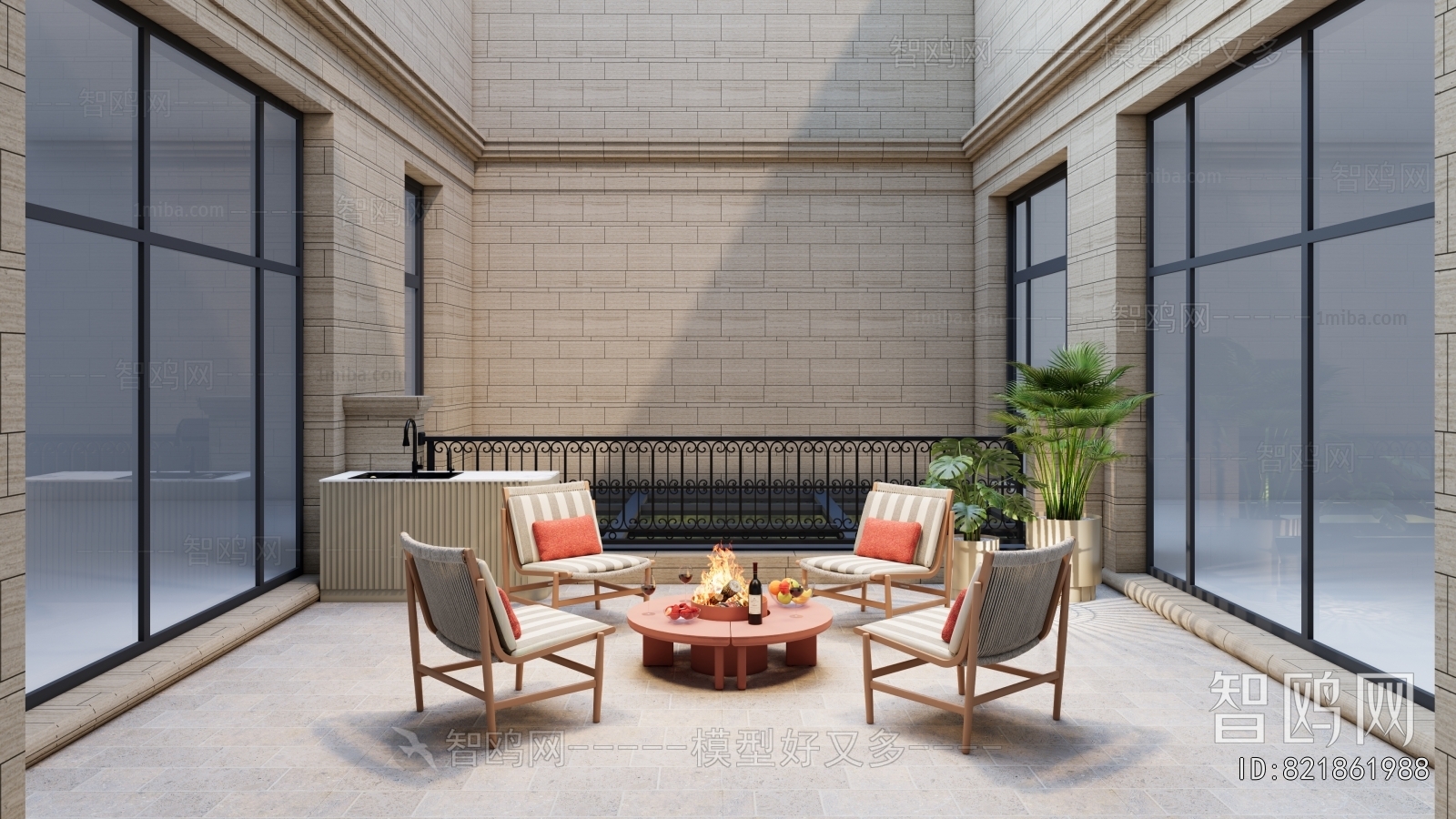 Modern Courtyard/landscape