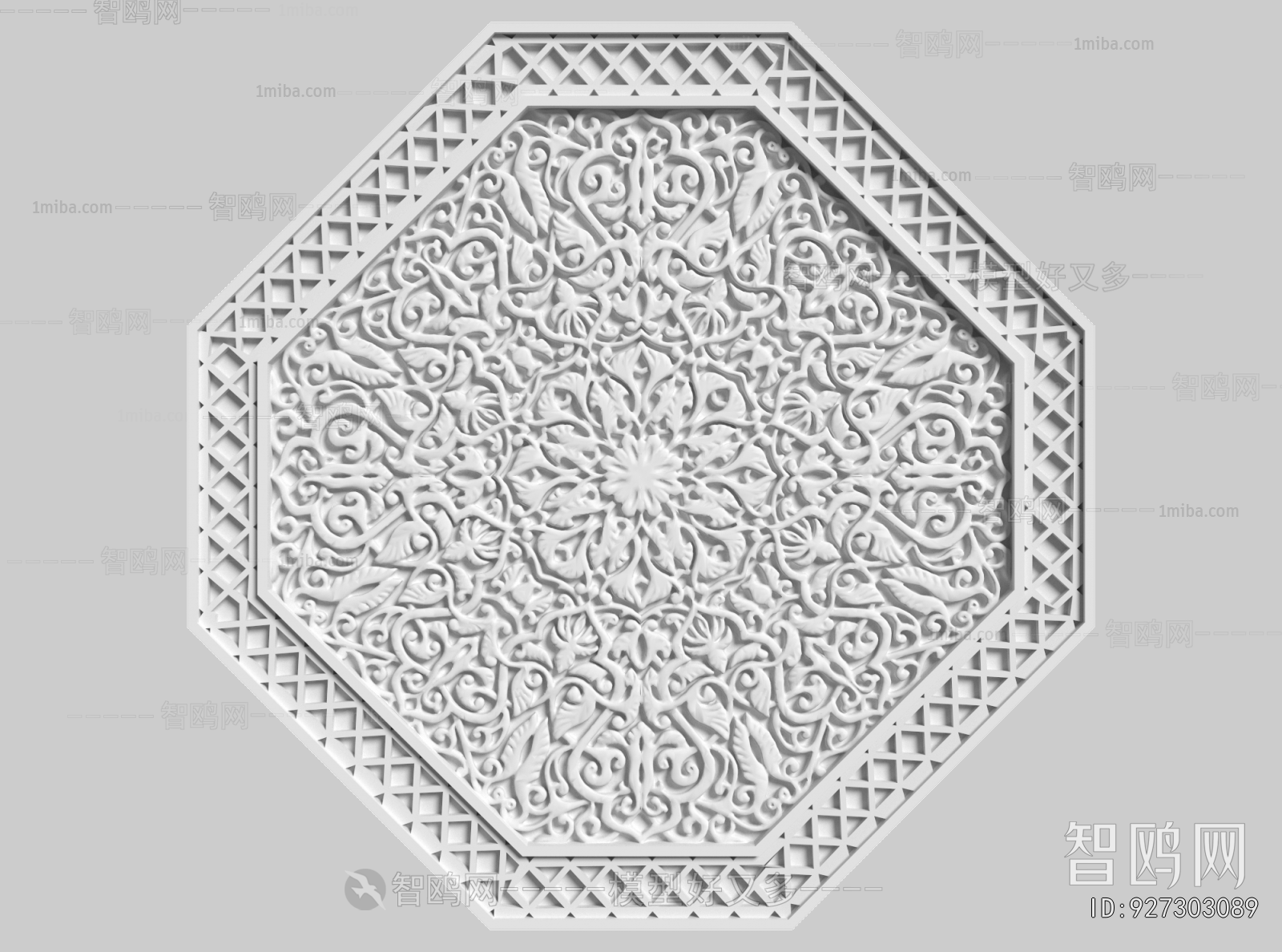 French Style Plaster Carved Top Plate