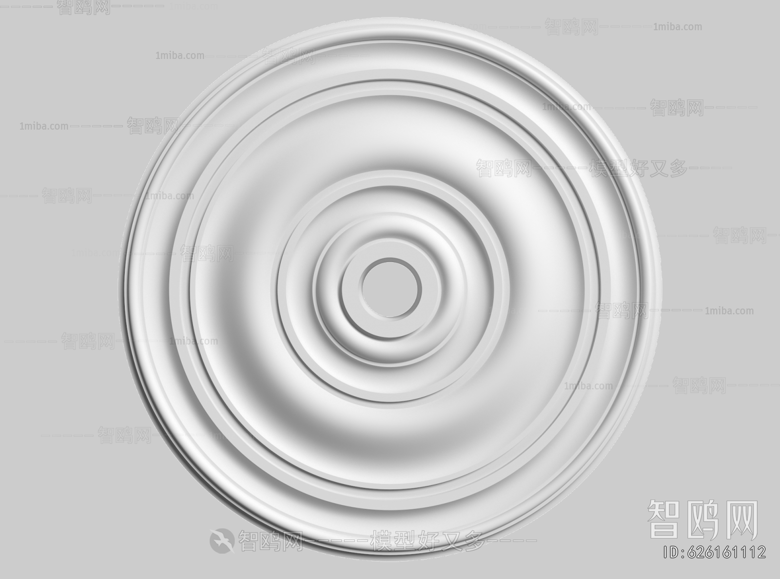 French Style Plaster Carved Top Plate