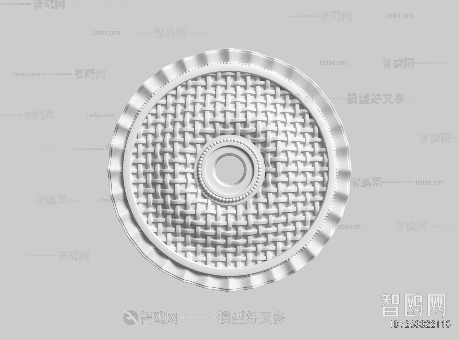 French Style Plaster Carved Top Plate