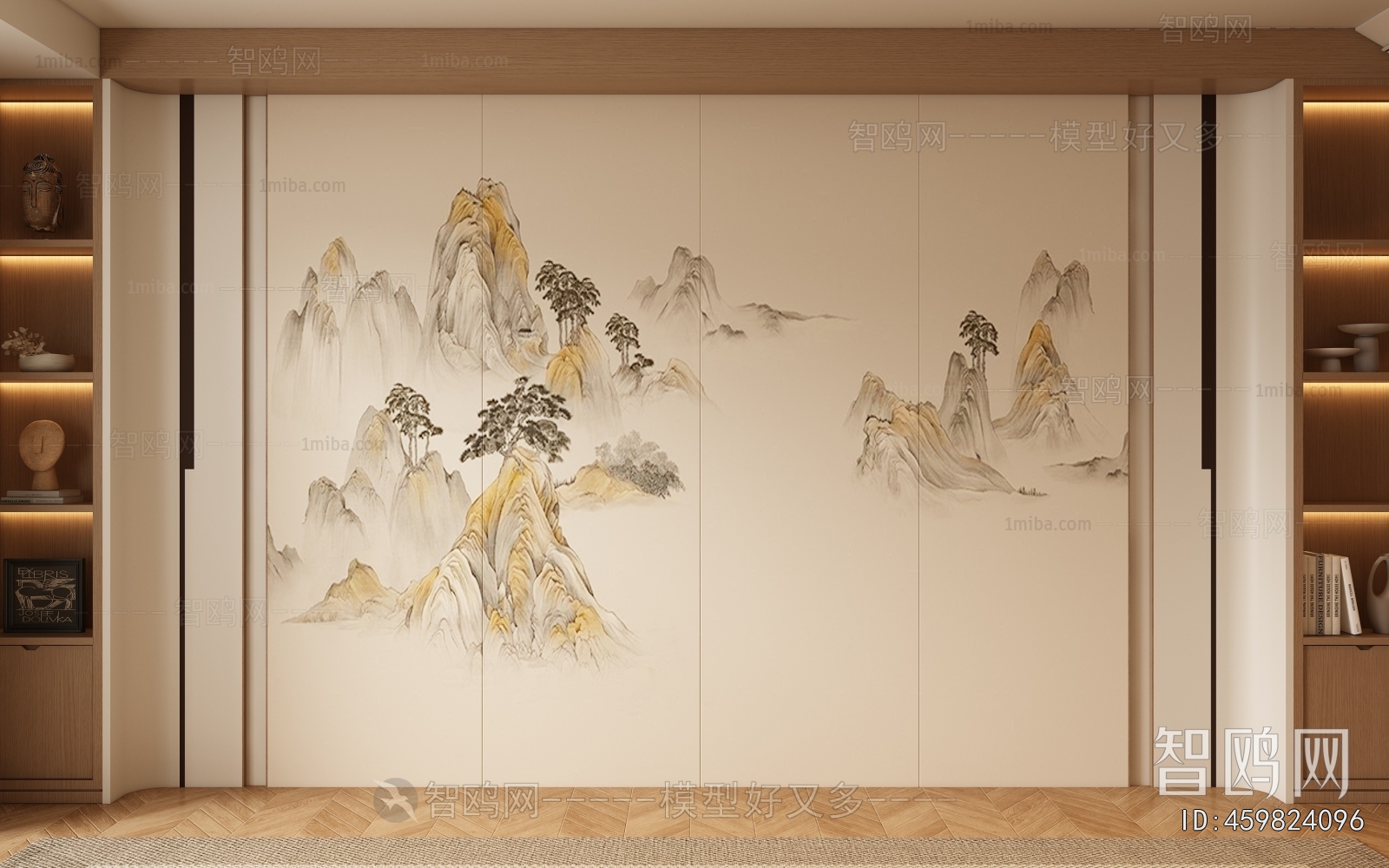 New Chinese Style TV Wall