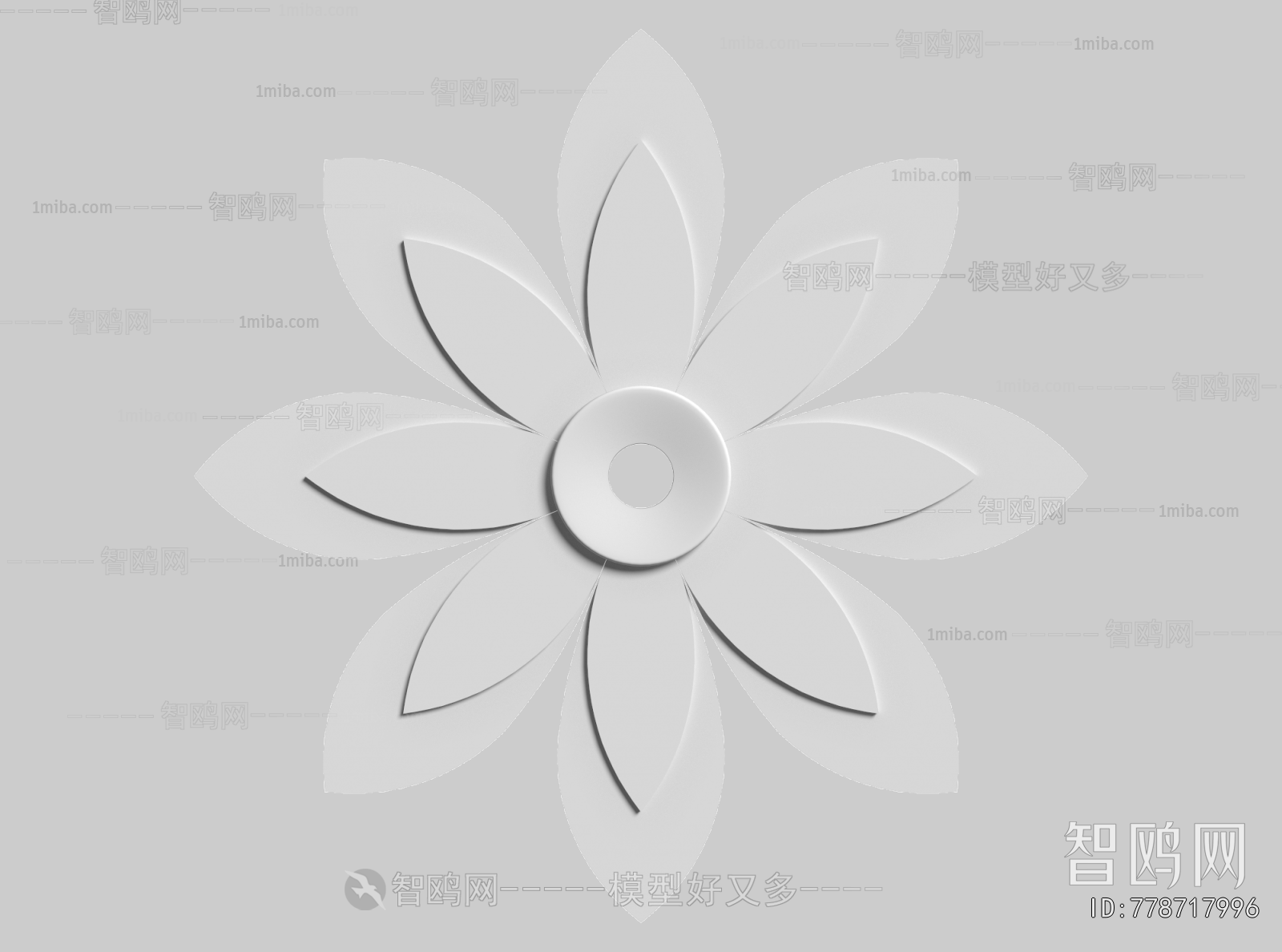 French Style Plaster Carved Top Plate