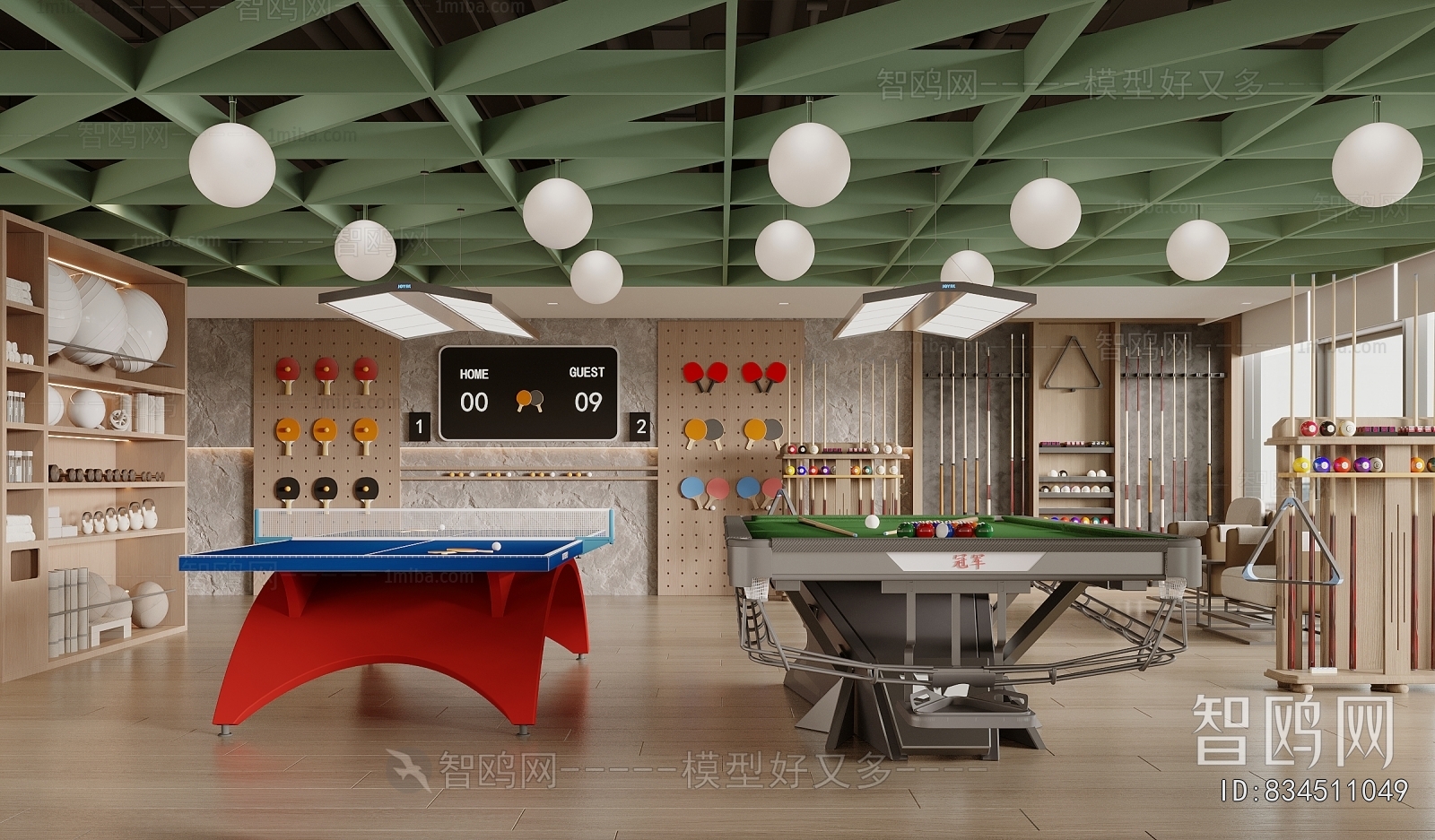 Modern Billiards Room