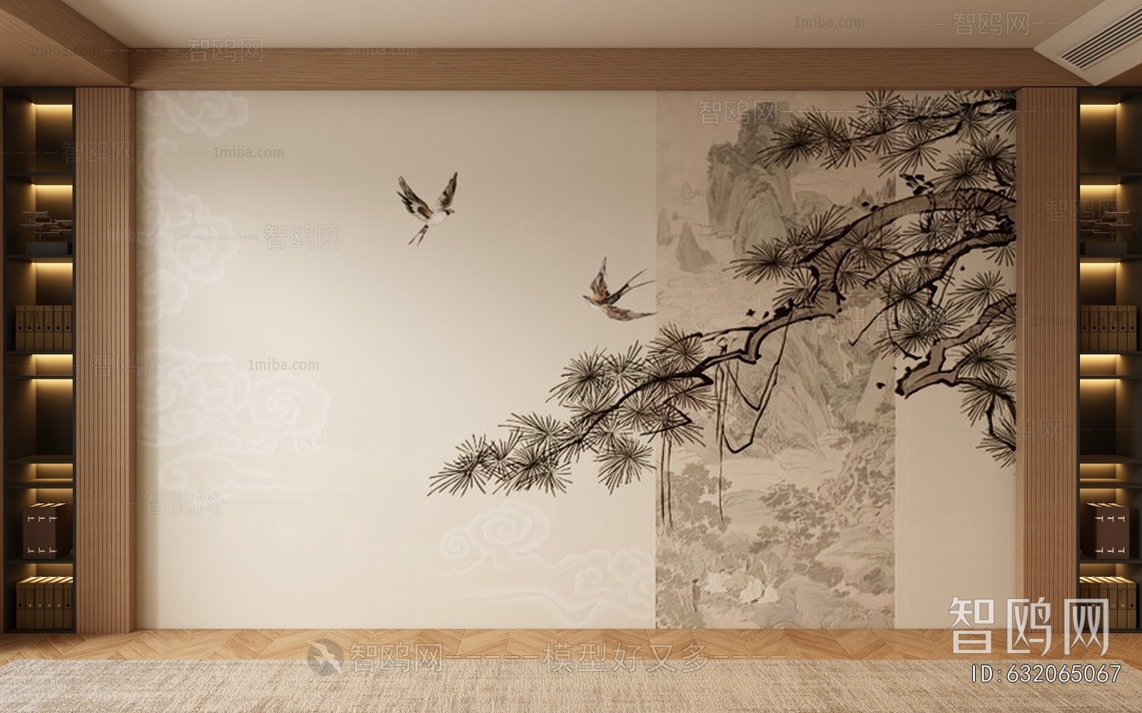 New Chinese Style TV Wall