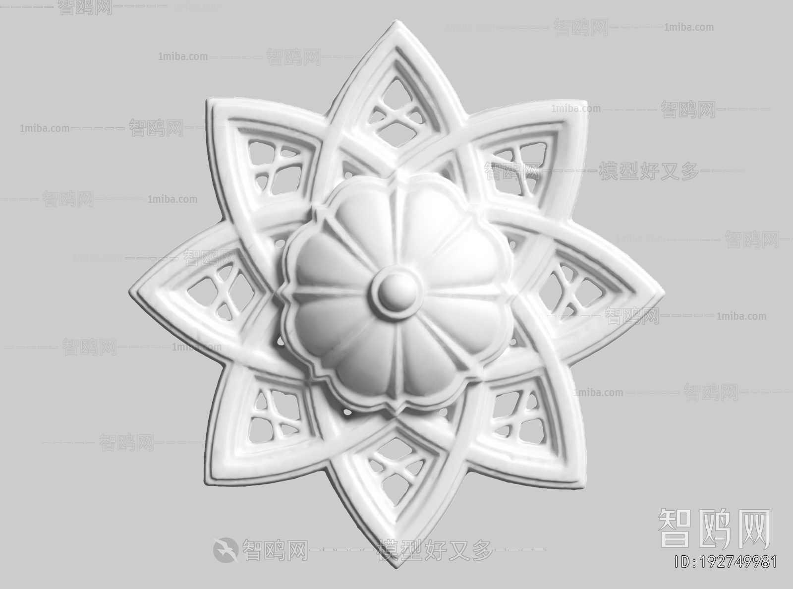 French Style Plaster Carved Top Plate