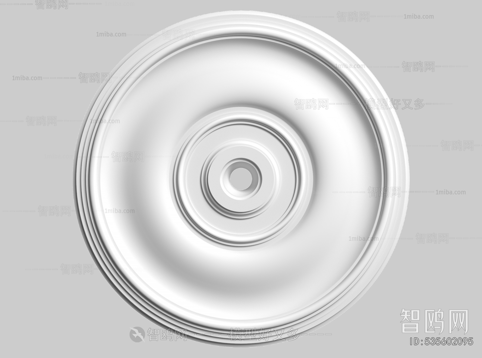 European Style Plaster Carved Top Plate